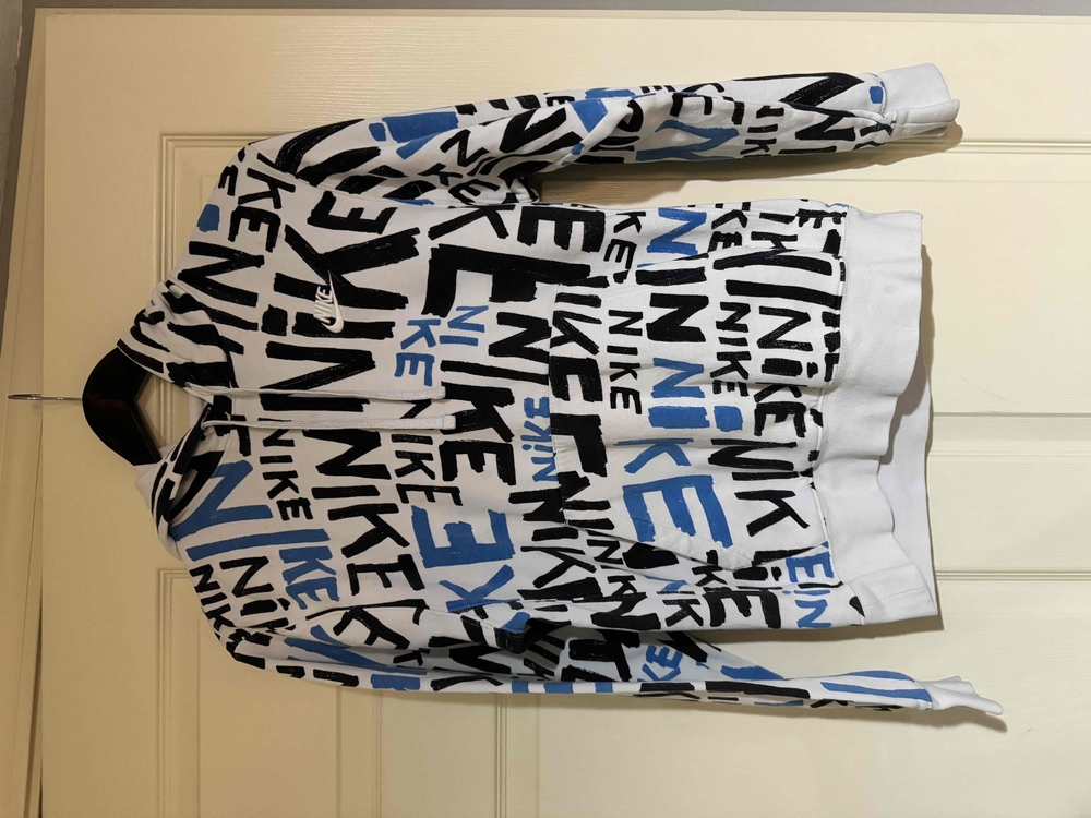 Nike Pullover Hoodie Sweatshirt Men White Size XS